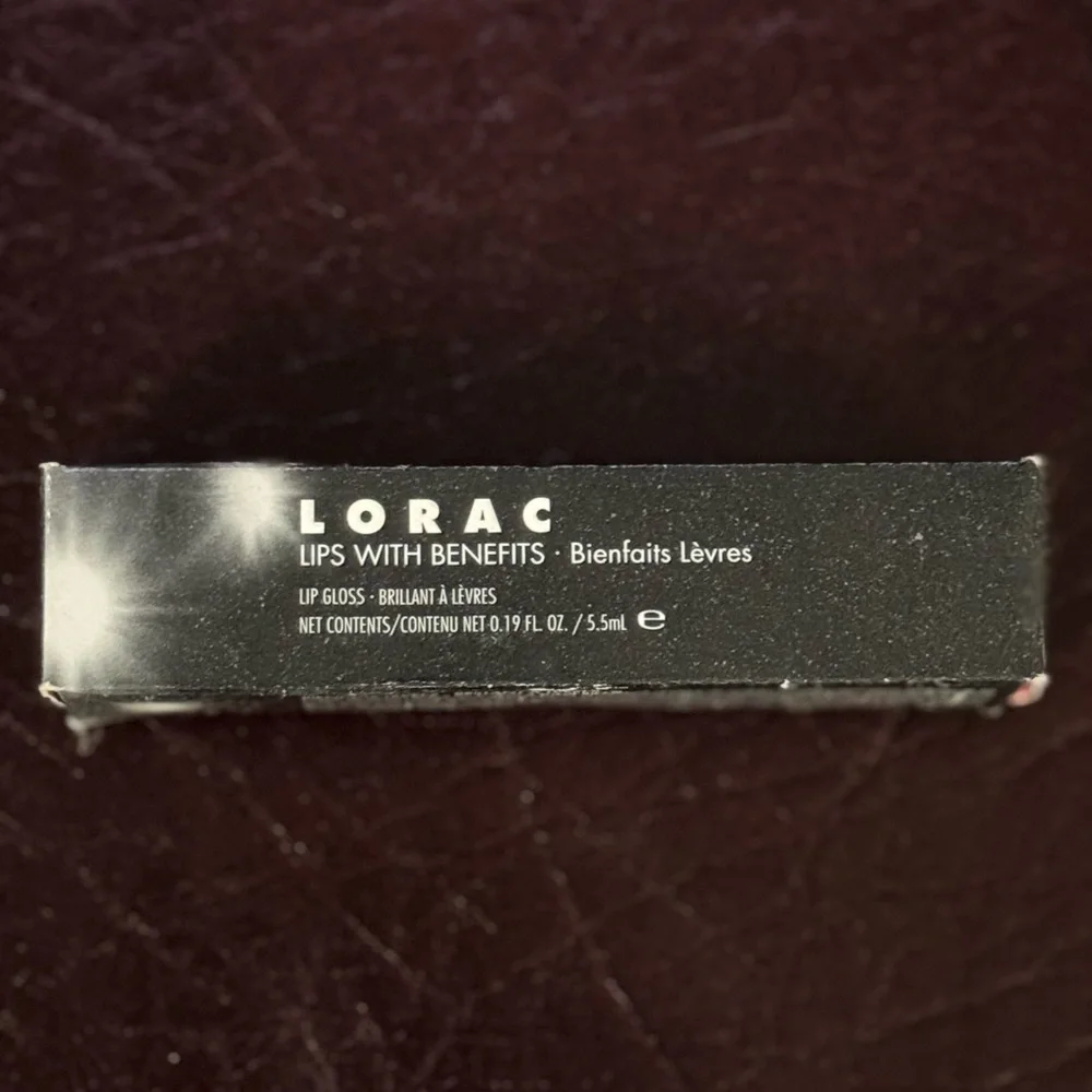 Lorac Lips with Benefits Lip Gloss Nick Light Pink Shimmer New in Box